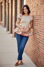 Load image into Gallery viewer, Garden Party Protocol Peplum Top