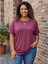 Load image into Gallery viewer, Everyday Ease Rolled Sleeve Tee (multiple color options)