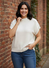 Load image into Gallery viewer, The Modern Muse Short Sleeve Sweater Tee (multiple color options)