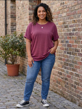 Load image into Gallery viewer, Everyday Ease Rolled Sleeve Tee (multiple color options)