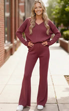 Load image into Gallery viewer, Cozy on Main Wine Sweater Set