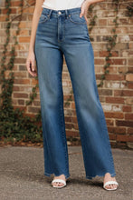 Load image into Gallery viewer, JUDY BLUE High Waist Tummy Control Chew Hem Destroy Wide Jeans