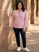 Load image into Gallery viewer, Coastal Classic Striped Notched Top (multiple color options)