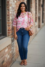 Load image into Gallery viewer, Petals & Poetry Boxy Mesh Top