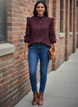 Load image into Gallery viewer, Evening Rendezvous Ruffle Blouse (multiple color options)