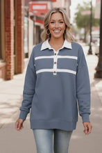 Load image into Gallery viewer, Prep School Chic Slate Blue Polo