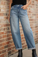Load image into Gallery viewer, RISEN Slouchy Ankle Length Barrel Jeans with Cuffs
