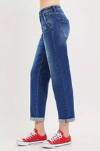 Load image into Gallery viewer, RISEN Slouchy Cropped Boyfriend Jeans with Cuffed Hem