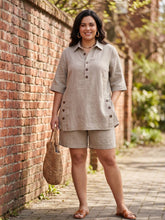 Load image into Gallery viewer, Weekend Wanderer Casual Button-Down Shirt & Shorts Set (multiple color options)