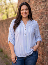 Load image into Gallery viewer, Harbor Breeze Striped Blouse (multiple color options)