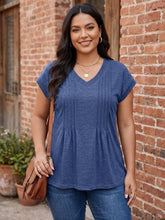 Load image into Gallery viewer, Simply Casual V-Neck Pleated Front T-Shirt (multiple color options)