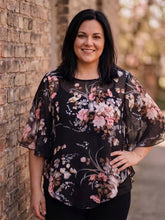 Load image into Gallery viewer, Midnight Garden Sheer Blouse