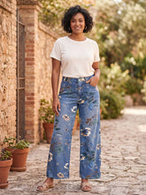 Load image into Gallery viewer, Meadow Bloom Wide Leg Jeans (2 color options)