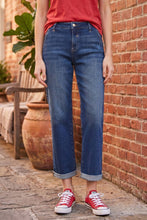 Load image into Gallery viewer, RISEN Slouchy Cropped Boyfriend Jeans with Cuffed Hem