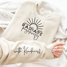 Load image into Gallery viewer, Radiate Positivity Graphic Sweatshirt (multiple color options)