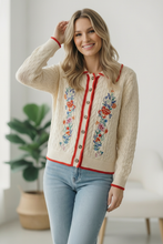 Load image into Gallery viewer, Vintage Blooms Embroidered Cardigan