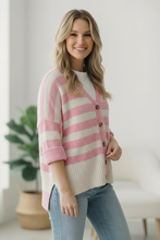 Load image into Gallery viewer, Hometown Heart Striped Cardigan