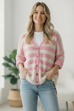 Load image into Gallery viewer, Hometown Heart Striped Cardigan