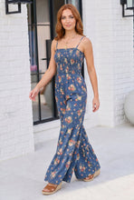 Load image into Gallery viewer, Groovy Florals Smocked Jumpsuit