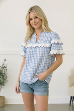 Load image into Gallery viewer, Sweet Meadow Cotton Gingham Top