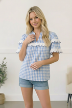 Load image into Gallery viewer, Sweet Meadow Cotton Gingham Top