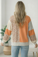 Load image into Gallery viewer, Orange Creamsicle Colorblock Pullover