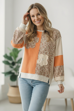 Load image into Gallery viewer, Orange Creamsicle Colorblock Pullover