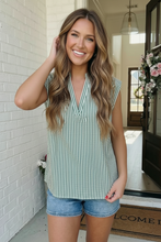 Load image into Gallery viewer, Fresh Pick Striped V-Neck Sleeveless Top