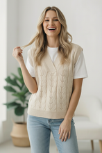 Load image into Gallery viewer, The Soft Breeze Cream Sweater Vest