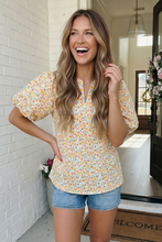 Load image into Gallery viewer, Sunny Garden Floral Puff Sleeve Top
