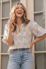 Load image into Gallery viewer, Running Through Wildflowers Flutter Sleeve Blouse