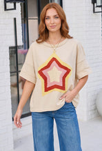 Load image into Gallery viewer, Retro Rainbow Star Oversized Tee