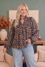 Load image into Gallery viewer, Date Night Leopard Blouse