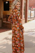 Load image into Gallery viewer, Groovy Garden Rust Maxi Dress