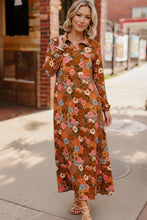 Load image into Gallery viewer, Groovy Garden Rust Maxi Dress
