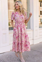 Load image into Gallery viewer, A Georgia Dream in Pink Floral Midi Dress