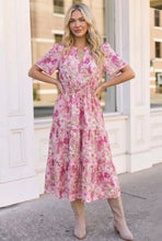 Load image into Gallery viewer, A Georgia Dream in Pink Floral Midi Dress