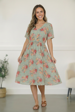 Load image into Gallery viewer, Spring at a Garden Wedding Midi Dress