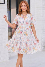 Load image into Gallery viewer, Blooming Beautifully Floral Tiered Mini Dress