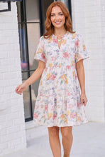 Load image into Gallery viewer, Blooming Beautifully Floral Tiered Mini Dress