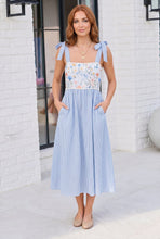 Load image into Gallery viewer, Wildflower Wishes Striped Midi Dress