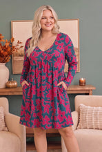 Load image into Gallery viewer, Blooming Beauty Long Sleeve Floral Dress
