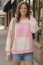 Load image into Gallery viewer, Floral Fields Pink Ribbed Colorblock