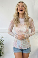 Load image into Gallery viewer, English Garden Patchwork Mesh Top