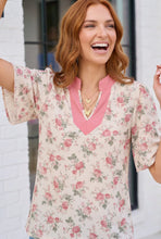 Load image into Gallery viewer, Rosy Garden Flutter Sleeve Blouse