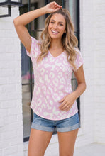 Load image into Gallery viewer, Wild About You Lilac Leopard V-Neck Tee