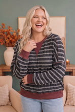 Load image into Gallery viewer, Perfect Plum Striped Pullover