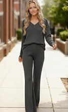 Load image into Gallery viewer, Cozy on Main Charcoal Sweater Set