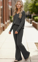 Load image into Gallery viewer, Cozy on Main Charcoal Sweater Set