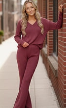 Load image into Gallery viewer, Cozy on Main Wine Sweater Set